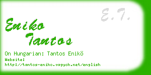 eniko tantos business card